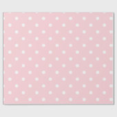 Baby Pink Polka Dots Geschenkpapier (Flach)