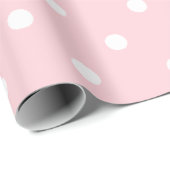 Baby Pink Polka Dots Geschenkpapier (Rolleneckpunkt)