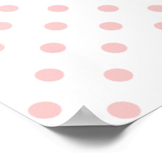 Baby Pink Polka Dots; Halbpension Poster (Ecke)