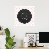 Baby Pink Polka Dots; Halbpension Poster (Heimbüro)