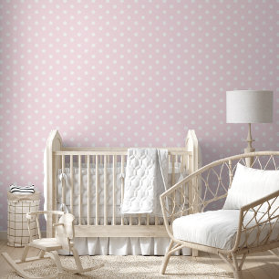 Baby Pink Polka Dots Kinderzimmer Kinder Zimmer Wo Tapete