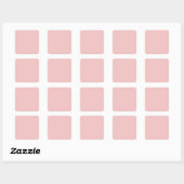 Baby Pink Quadratischer Aufkleber (Blatt)