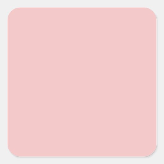 Baby Pink Quadratischer Aufkleber (Vorderseite)