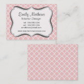 Baby Pink Quatrefoil Visitenkarte (Vorne/Hinten)