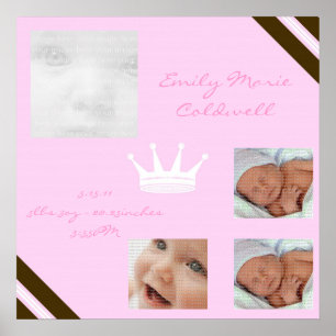 Baby Pink Queen Collage Gerahmt Wall Art Poster