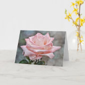 Baby Pink Rose Art Note Card Karte (Gelbe Blume)