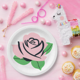 Baby Pink Rose Pappteller