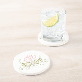 Baby Pink Rose Untersetzer (Seite)