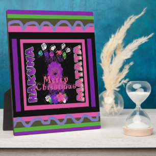 Baby pink Schöne frohe Weihnachten Hakuna Matata Fotoplatte