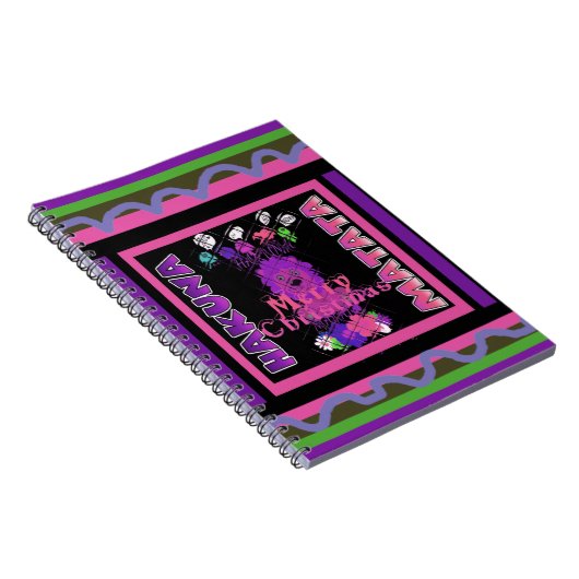 Baby pink Schöne frohe Weihnachten Hakuna Matata Notizblock (Rechte Seite)