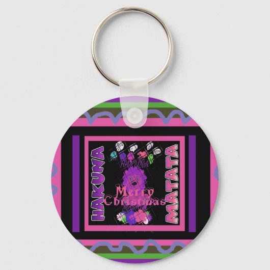 Baby pink Schöne frohe Weihnachten Hakuna Matata Schlüsselanhänger (Vorderseite)