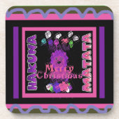 Baby pink Schöne frohe Weihnachten Hakuna Matata Untersetzer (Vorderseite)