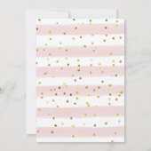 Baby Pink Snowflake Floral Baby Dusche Einladung (Rückseite)