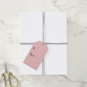 Baby Pink Solid Color Anpassen Geschenkanhänger