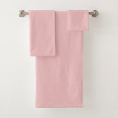 Baby Pink Solid Color Badhandtuch Set (Insitu)