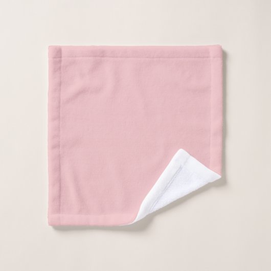 Baby Pink Solid Color Badhandtuch Set (Waschlappen)
