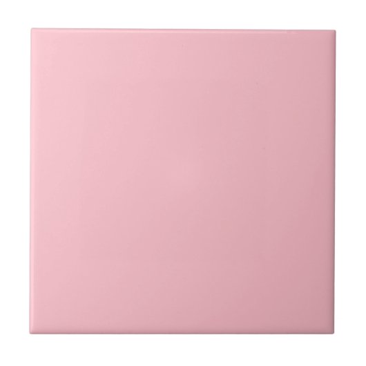 Baby Pink Solid Color | Klassisches Elegant Fliese (Vorderseite)