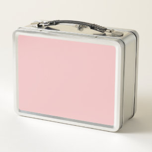 Baby Pink Solid Color Metall Brotdose