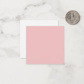 Baby Pink Solid Color Mitteilungskarte (Vorderseite/Rückseite Beispiel)