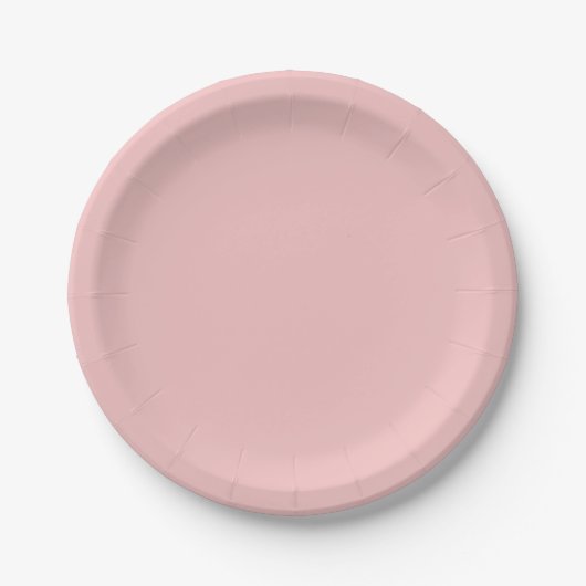 Baby Pink Solid Color Pappteller (Vorderseite)