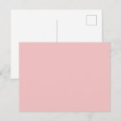 Baby Pink Solid Color Postkarte (Vorne/Hinten)
