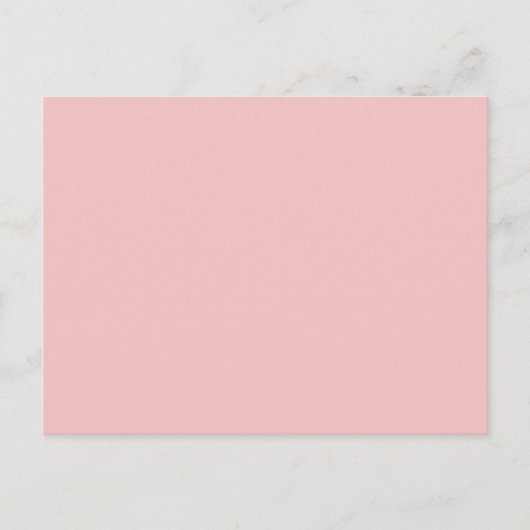 Baby Pink Solid Color Postkarte (Vorderseite)