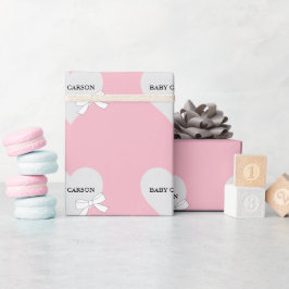 Baby Pink Sprinkle Dusche Party Personalisiert Geschenkpapier