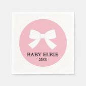 BABY Pink Sprinkle Dusche Party Serviette (Vorderseite)