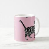 Baby Pink Tabby Cats Art Tasse (VorderseiteRechts)