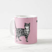 Baby Pink Tabby Cats Art Tasse
