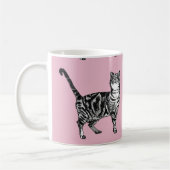 Baby Pink Tabby Cats Art Tasse (Links)
