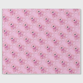 Baby Pink Teddy Bear Muster Wrapping Paper Geschenkpapier (Flach)