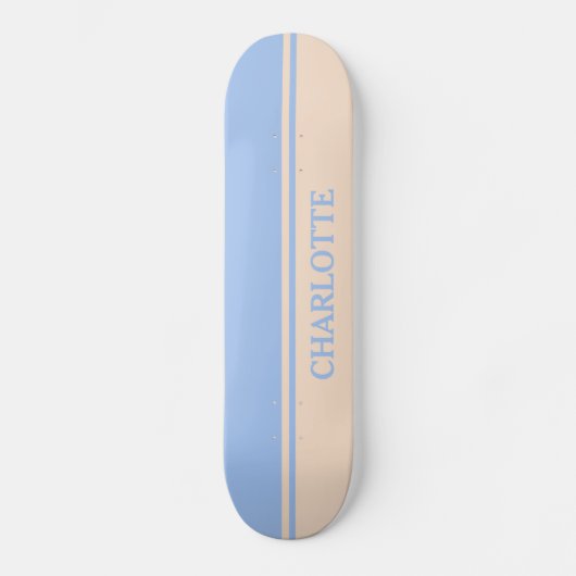 Baby Pink und Blau Skateboard (Vorderseite)
