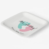 BABY Pink und Blue Baby Reveal Dusche Party Pappteller (Gewinkelt)