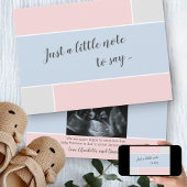 Baby Pink und Blue Custom Sonogram Foto Schwangers Ankündigung