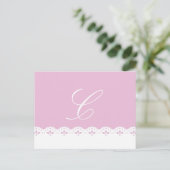 Baby Pink und Lace Postcard Postkarte (Stehend Vorderseite)