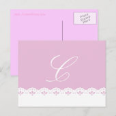 Baby Pink und Lace Postcard Postkarte (Vorne/Hinten)