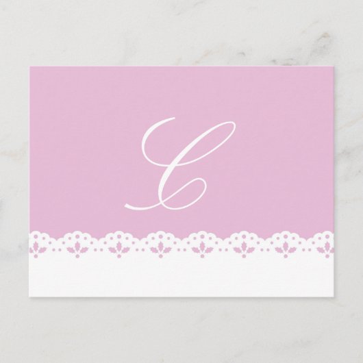 Baby Pink und Lace Postcard Postkarte (Vorderseite)