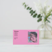 BABY PINK VISITENKARTE (Stehend Vorderseite)