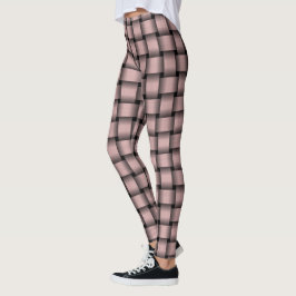 Baby Pink Weave Muster Leggings