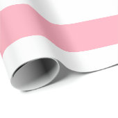 Baby Pink Weiß, horizontal gestreift Geschenkpapier (Rolleneckpunkt)