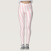 Baby Pink & White Stripe Leggings (Vorderseite)