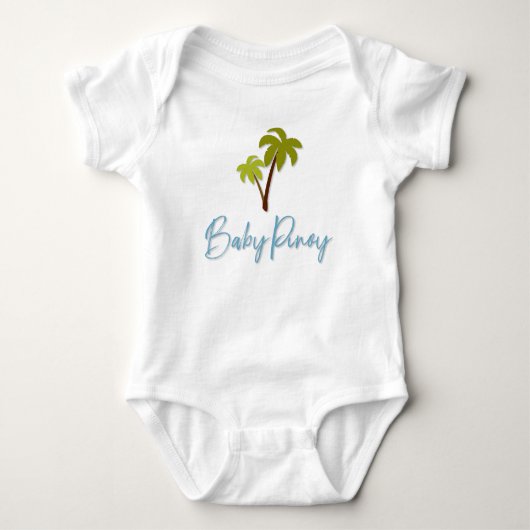 Baby Pinoy mit Palme Baby Strampler (Vorderseite)