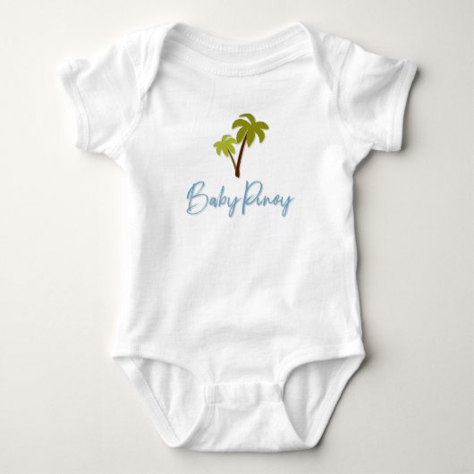 Baby Pinoy mit Palme Strampler (Vorderseite)