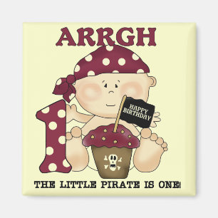 Baby Pirate 1. Geburtstag Tshirts und Geschenke Magnet