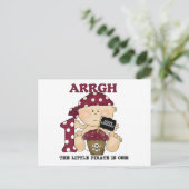 Baby Pirate 1. Geburtstag Tshirts und Geschenke Postkarte (Stehend Vorderseite)