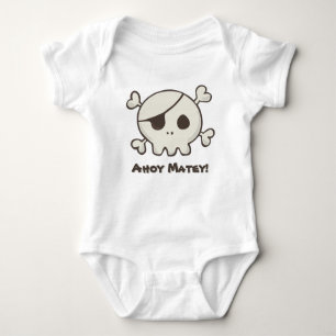 Baby-Piraten-Schädel und Knochen-KinderShirts Baby Strampler