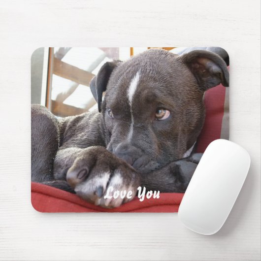 Baby Pitbull Welpe Mousepad (Mit Mouse)
