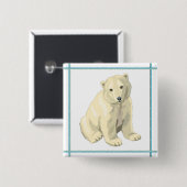 Baby Polar Bear Button (Vorne & Hinten)