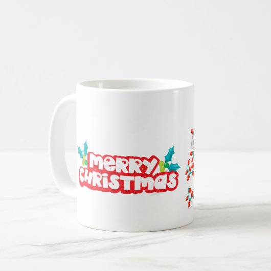 Baby Polar Bear Christmas Kaffeetasse (Vorderseite Links)